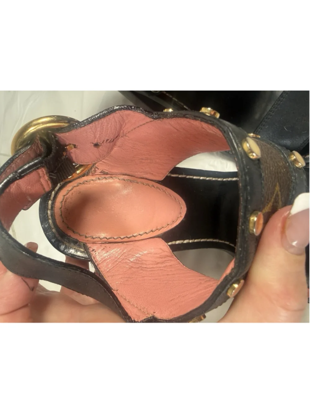 Designer Louis Vuitton Size 8 38 Passenger Style Sandal Women's Heels - Picture 10 of 16